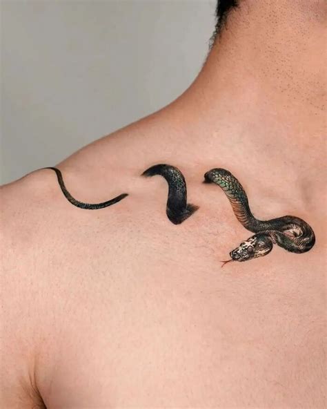 neck tattoos snake